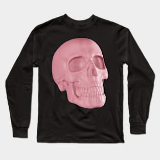 Human Skull Skeleton 3d Cryptoart NFT Vaporwave Long Sleeve T-Shirt